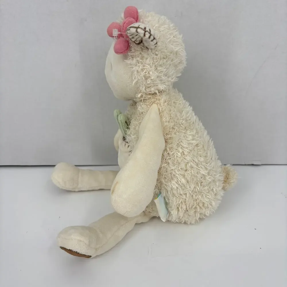Eden Lucy Lily Lamb Cream Hug Pocket Plush Baby Toy Stuffed Animal 12 Inch